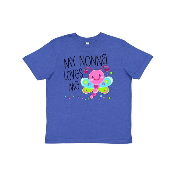 Inktastic My Nonna Loves Me- cute dragonfly Youth T-Shirt