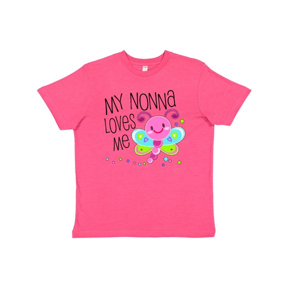 Inktastic My Nonna Loves Me- cute dragonfly Youth T-Shirt