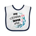 thumbnail image 1 of Inktastic My Nonna Loves Me for Girls Granddaughter Girls Baby Bib, 1 of 4