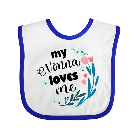 Inktastic My Nonna Loves Me for Girls Granddaughter Girls Baby Bib