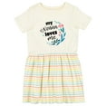 thumbnail image 1 of Inktastic My Nonna Loves Me for Girls Granddaughter Girls Toddler Dress, 1 of 5