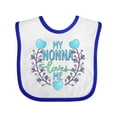 thumbnail image 1 of Inktastic My Nonna Loves Me with Flowers and Hearts Boys or Girls Baby Bib, 1 of 4