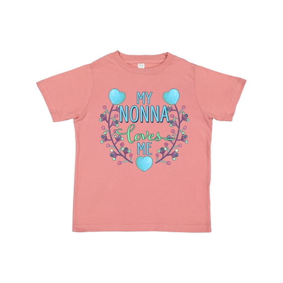 Inktastic My Nonna Loves Me with Flowers and Hearts Boys or Girls Toddler T-Shirt