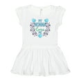 thumbnail image 1 of Inktastic My Nonna Loves Me with Flowers and Hearts Girls Baby Dress, 1 of 5