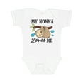 thumbnail image 1 of Inktastic My Nonna Loves Me with Sloth and Hearts Boys or Girls Baby Bodysuit, 1 of 5
