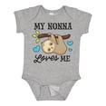 thumbnail image 1 of Inktastic My Nonna Loves Me with Sloth and Hearts Boys or Girls Baby Bodysuit, 1 of 5