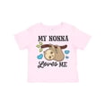 thumbnail image 1 of Inktastic My Nonna Loves Me with Sloth and Hearts Boys or Girls Toddler T-Shirt, 1 of 5