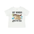 thumbnail image 1 of Inktastic My Nonna Loves Me with Sloth and Hearts Boys or Girls Toddler T-Shirt, 1 of 5