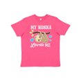thumbnail image 1 of Inktastic My Nonna Loves Me with Sloth and Hearts Youth T-Shirt, 1 of 5