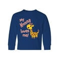 thumbnail image 1 of Inktastic My Nonna Loves me- cute giraffe Long Sleeve Youth T-Shirt, 1 of 5
