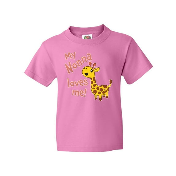 Inktastic My Nonna Loves me- cute giraffe Youth T-Shirt