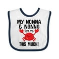 thumbnail image 1 of Inktastic My Nonna and Nonno Love Me Boys or Girls Baby Bib, 1 of 4