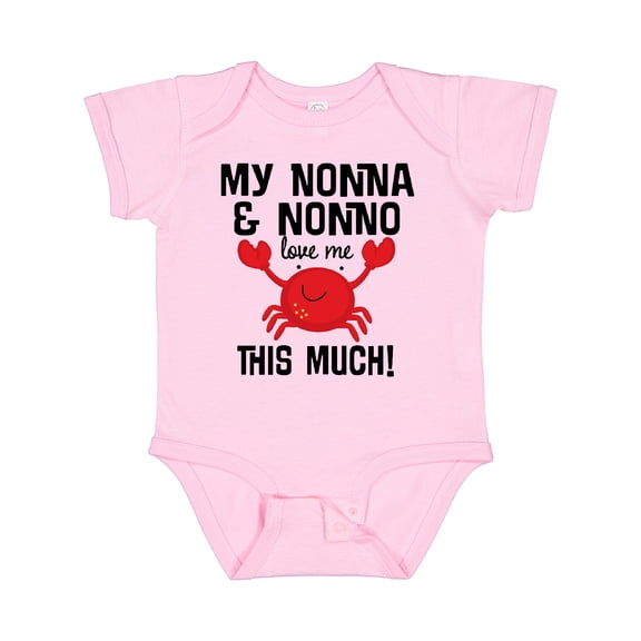 Inktastic My Nonna and Nonno Love Me Boys or Girls Baby Bodysuit