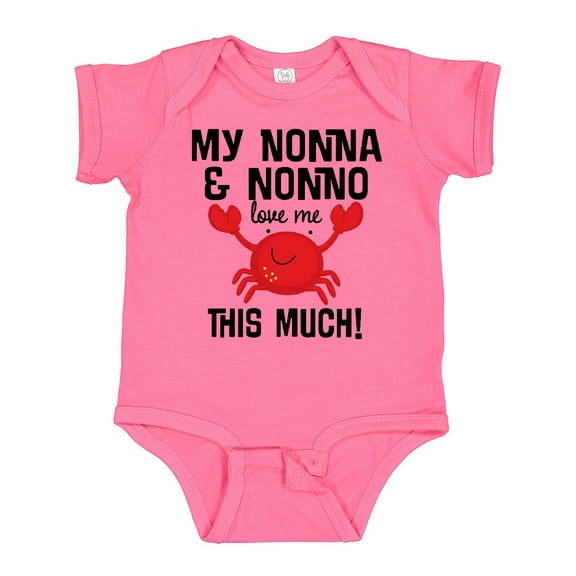 Inktastic My Nonna and Nonno Love Me Boys or Girls Baby Bodysuit