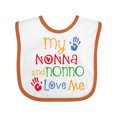 thumbnail image 1 of Inktastic My Nonna and Nonno Love Me Grandchild Boys or Girls Baby Bib, 1 of 4