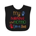 thumbnail image 1 of Inktastic My Nonna and Nonno Love Me Grandchild Boys or Girls Baby Bib, 1 of 4