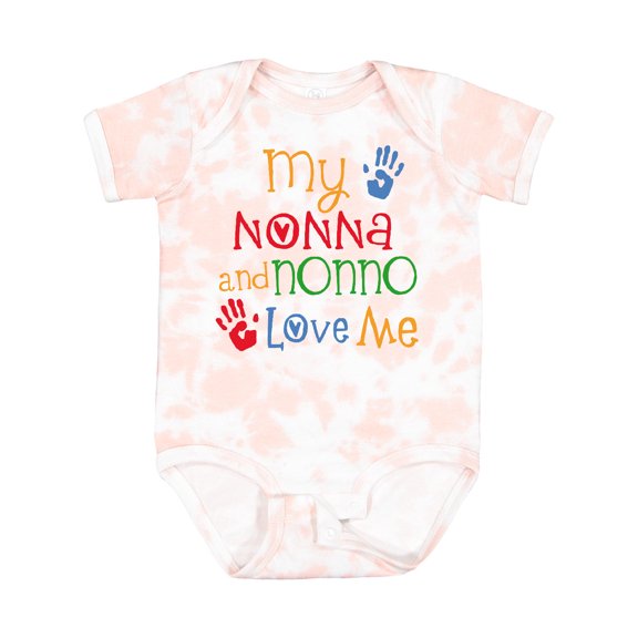 Inktastic My Nonna and Nonno Love Me Grandchild Boys or Girls Baby Bodysuit