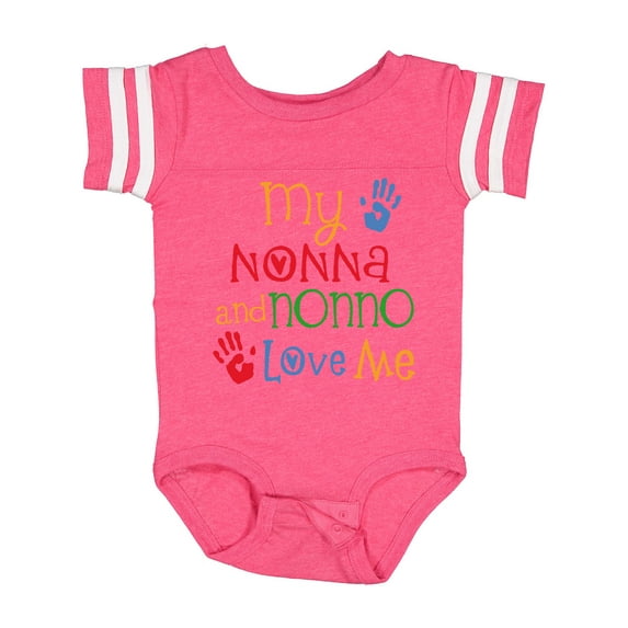 Inktastic My Nonna and Nonno Love Me Grandchild Boys or Girls Baby Bodysuit
