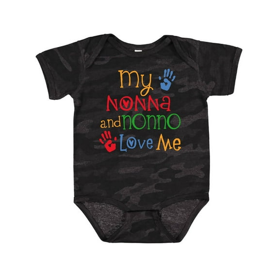 Inktastic My Nonna and Nonno Love Me Grandchild Boys or Girls Baby Bodysuit