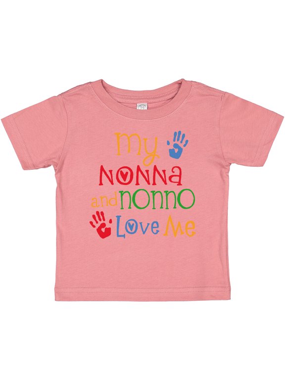 My Nonna and Nonno Love Me Grandchild Boys or Girls Baby T-Shirt
