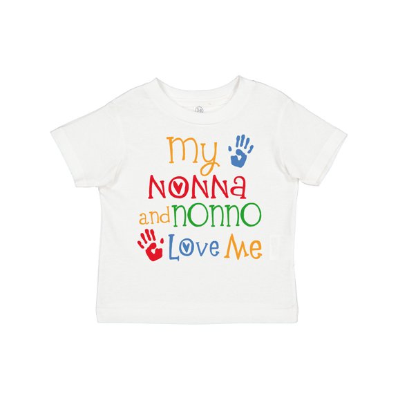 Inktastic My Nonna and Nonno Love Me Grandchild Boys or Girls Toddler T-Shirt