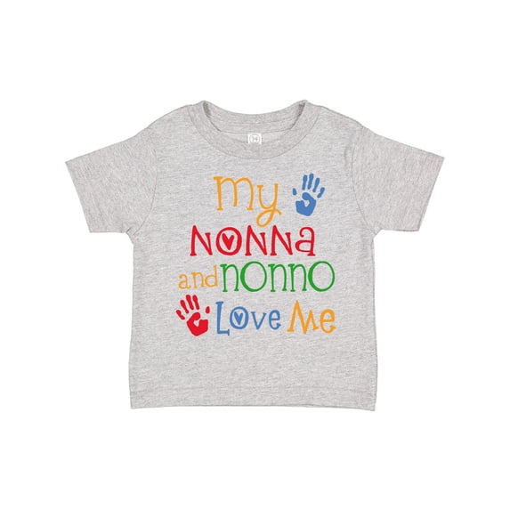 Inktastic My Nonna and Nonno Love Me Grandchild Boys or Girls Toddler T-Shirt