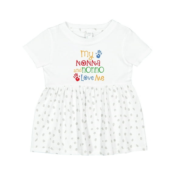 Inktastic My Nonna and Nonno Love Me Grandchild Girls Baby Dress