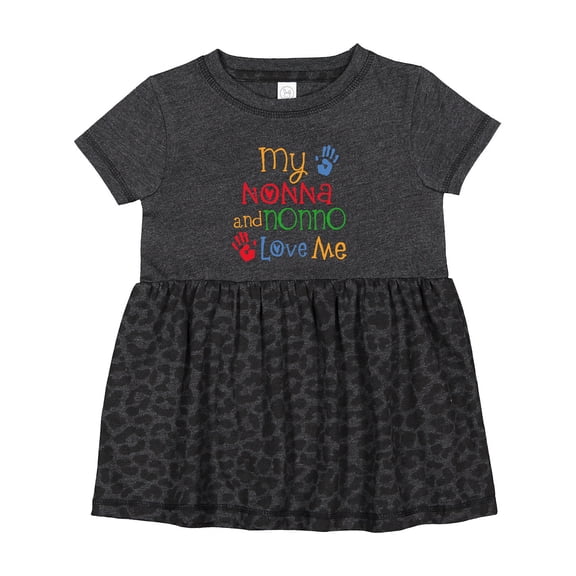 Inktastic My Nonna and Nonno Love Me Grandchild Girls Baby Dress