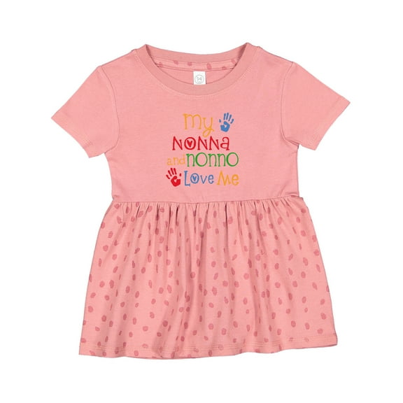Inktastic My Nonna and Nonno Love Me Grandchild Girls Baby Dress