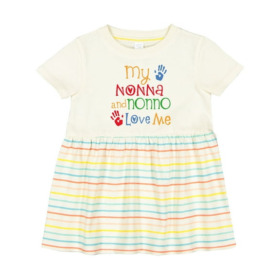 Inktastic My Nonna and Nonno Love Me Grandchild Girls Baby Dress