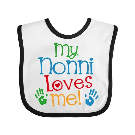 Inktastic My Nonni Loves Me Boys or Girls Baby Bib