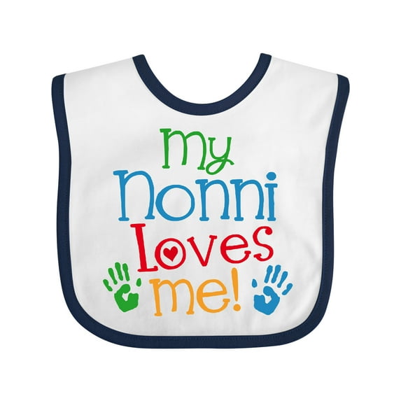 Inktastic My Nonni Loves Me Boys or Girls Baby Bib