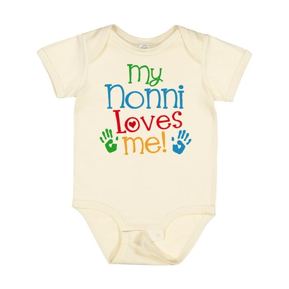 Inktastic My Nonni Loves Me Boys or Girls Baby Bodysuit