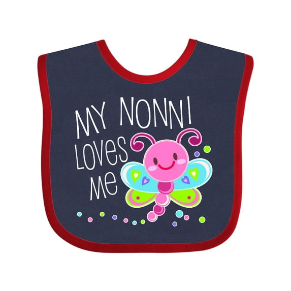 Inktastic My Nonni Loves Me- Cute Dragonfly Boys or Girls Baby Bib
