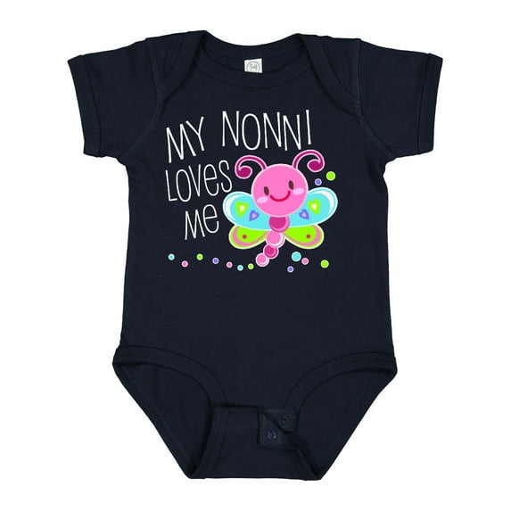 Inktastic My Nonni Loves Me Cute Dragonfly Boys or Girls Baby Bodysuit