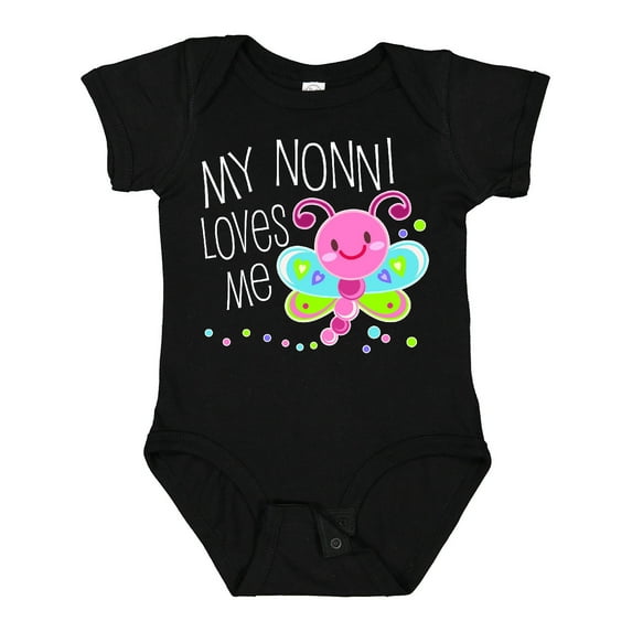 Inktastic My Nonni Loves Me Cute Dragonfly Boys or Girls Baby Bodysuit