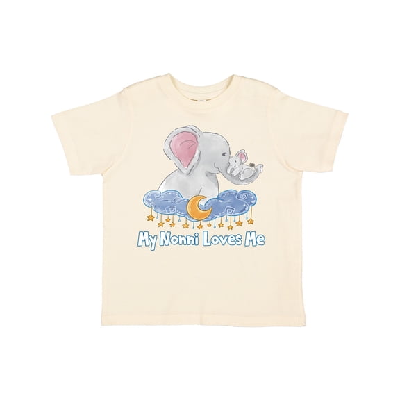 Inktastic My Nonni Loves Me Cute Elephants Clouds Moon and Stars Boys or Girls Toddler T-Shirt