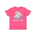 thumbnail image 1 of Inktastic My Nonni Loves Me Cute Elephants Clouds Moon and Stars Youth T-Shirt, 1 of 5