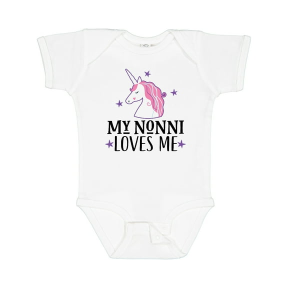 Inktastic My Nonni Loves Me Girl Unicorn Girls Baby Bodysuit