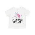 thumbnail image 1 of Inktastic My Nonni Loves Me Girl Unicorn Girls Toddler T-Shirt, 1 of 5