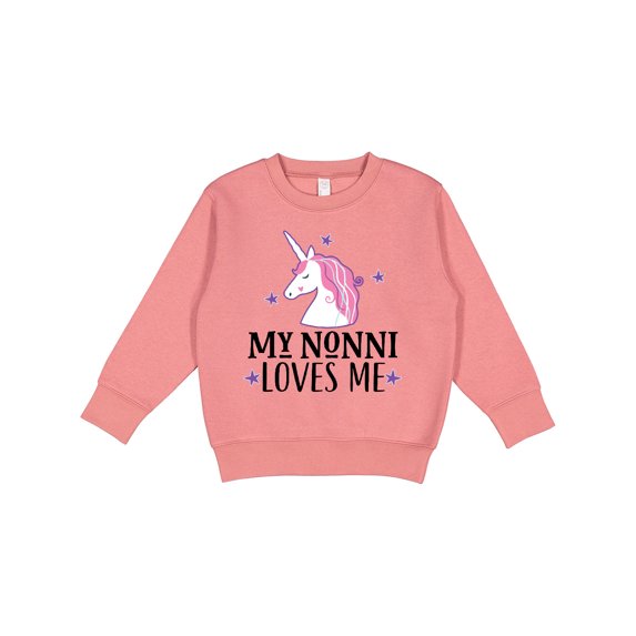 Inktastic My Nonni Loves Me Girl Unicorn Toddler Sweatshirt