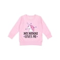 thumbnail image 1 of Inktastic My Nonni Loves Me Girl Unicorn Toddler Sweatshirt, 1 of 4