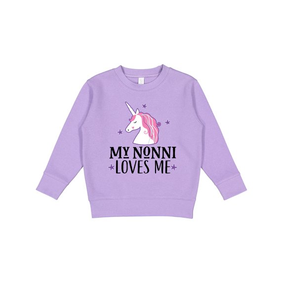 Inktastic My Nonni Loves Me Girl Unicorn Toddler Sweatshirt