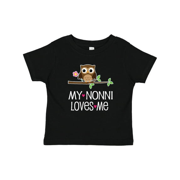 Inktastic My Nonni Loves Me Grandchild Owl Girls Baby T-Shirt