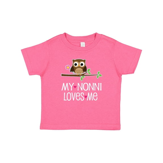 Inktastic My Nonni Loves Me Grandchild Owl Girls Baby T-Shirt