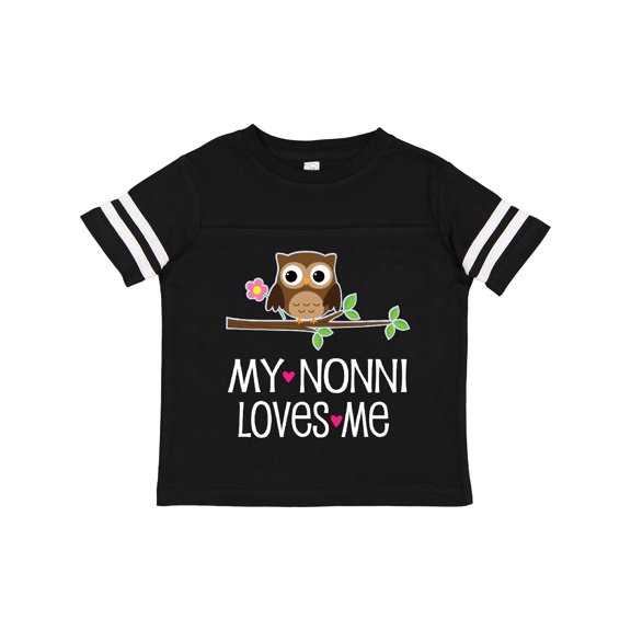 Inktastic My Nonni Loves Me Grandchild Owl Girls Toddler T-Shirt