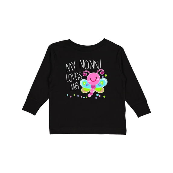 Inktastic My Nonni Loves Me- cute dragonfly Boys or Girls Long Sleeve Toddler T-Shirt