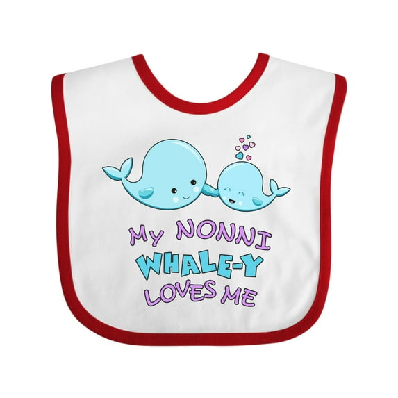Inktastic My Nonni Whale-y Loves Me Boys or Girls Baby Bib