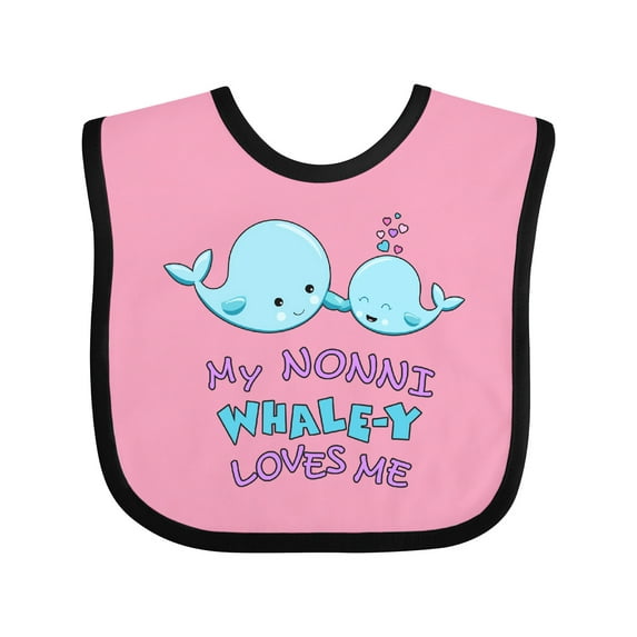 Inktastic My Nonni Whale-y Loves Me Boys or Girls Baby Bib