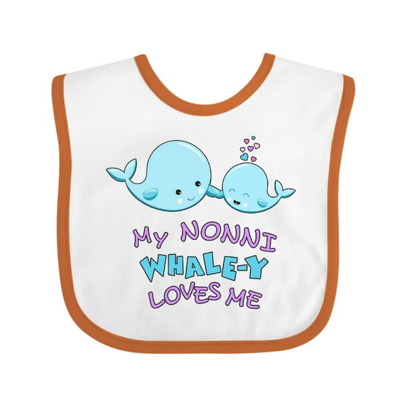 Inktastic My Nonni Whale-y Loves Me Boys or Girls Baby Bib